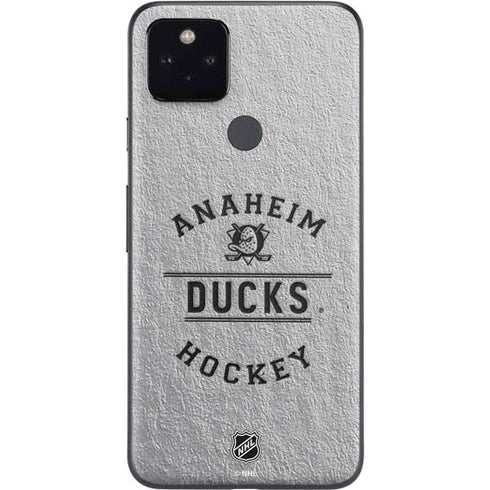 NHL Anaheim Ducks Black Text Google Pixel 5a Skin